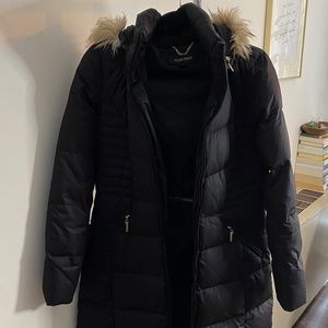 Ellen Tracy Black Down Coat - Size Small